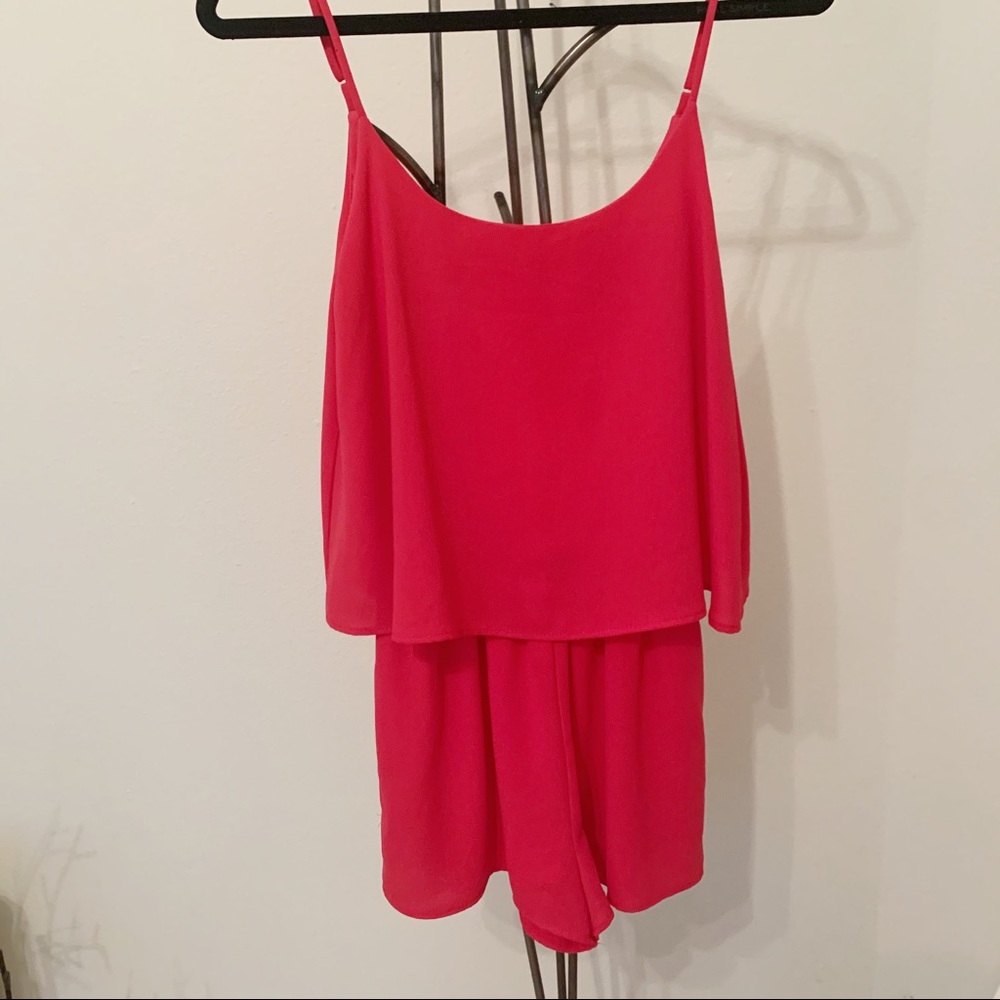 Pink Romper! Only worn once and dry cleaned after